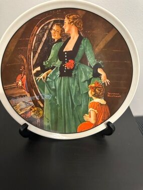 Vintage Norman Rockwell Collector Plate Grandma’s Courting Dress1984